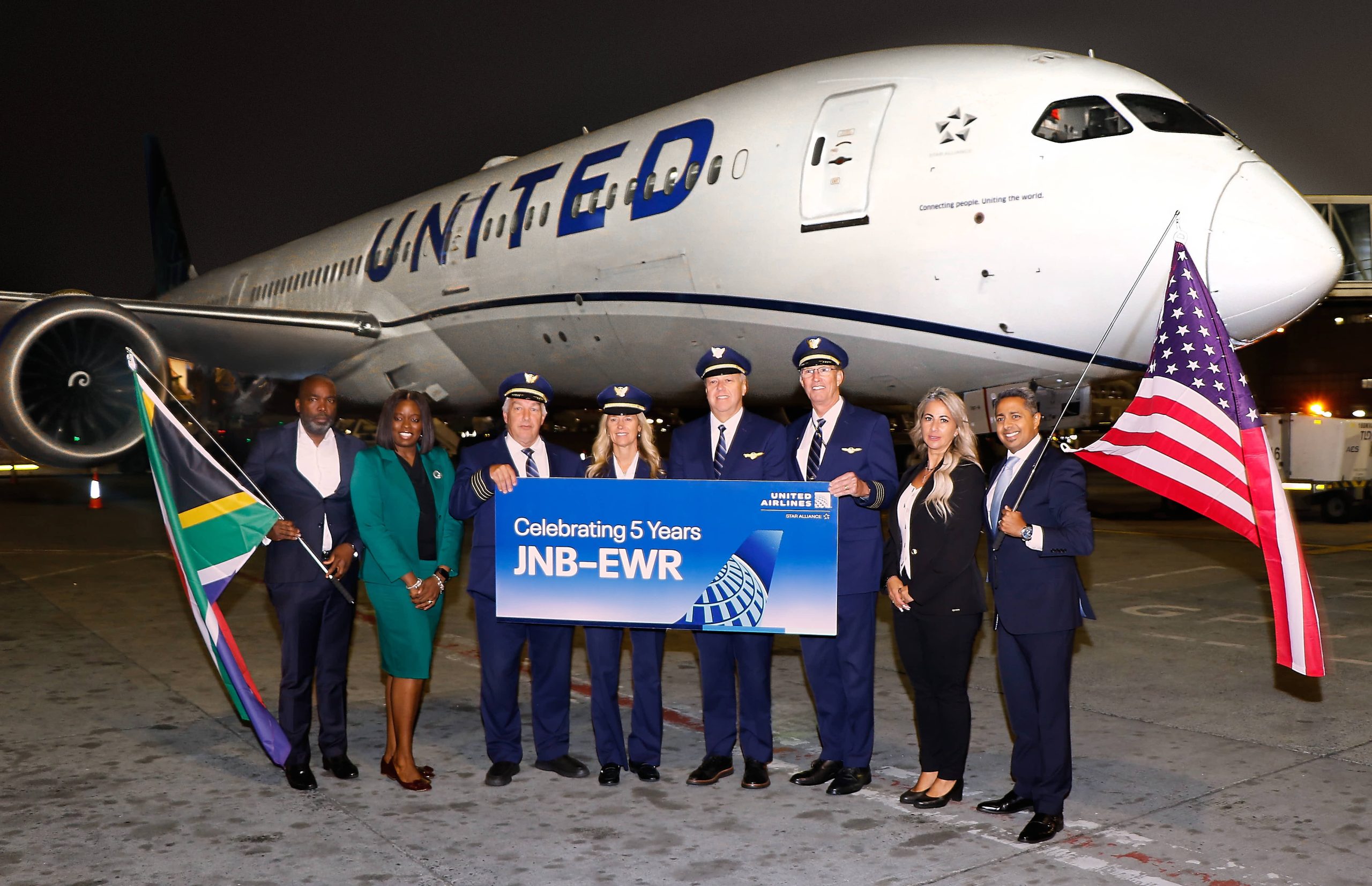 Featured image for “United Airlines Celebrates The 5th Anniversary Of Service Between Johannesburg And Newark/New York”